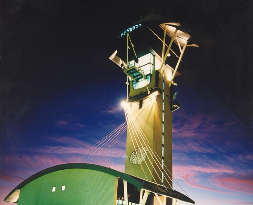 LAXAirTrafficControlTowerExtNight