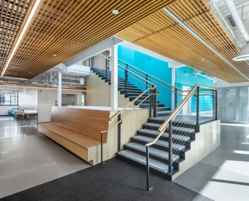 CSULB Peterson Hall 2 Renovation 11 Complex stairs at CSULB Student Success Center