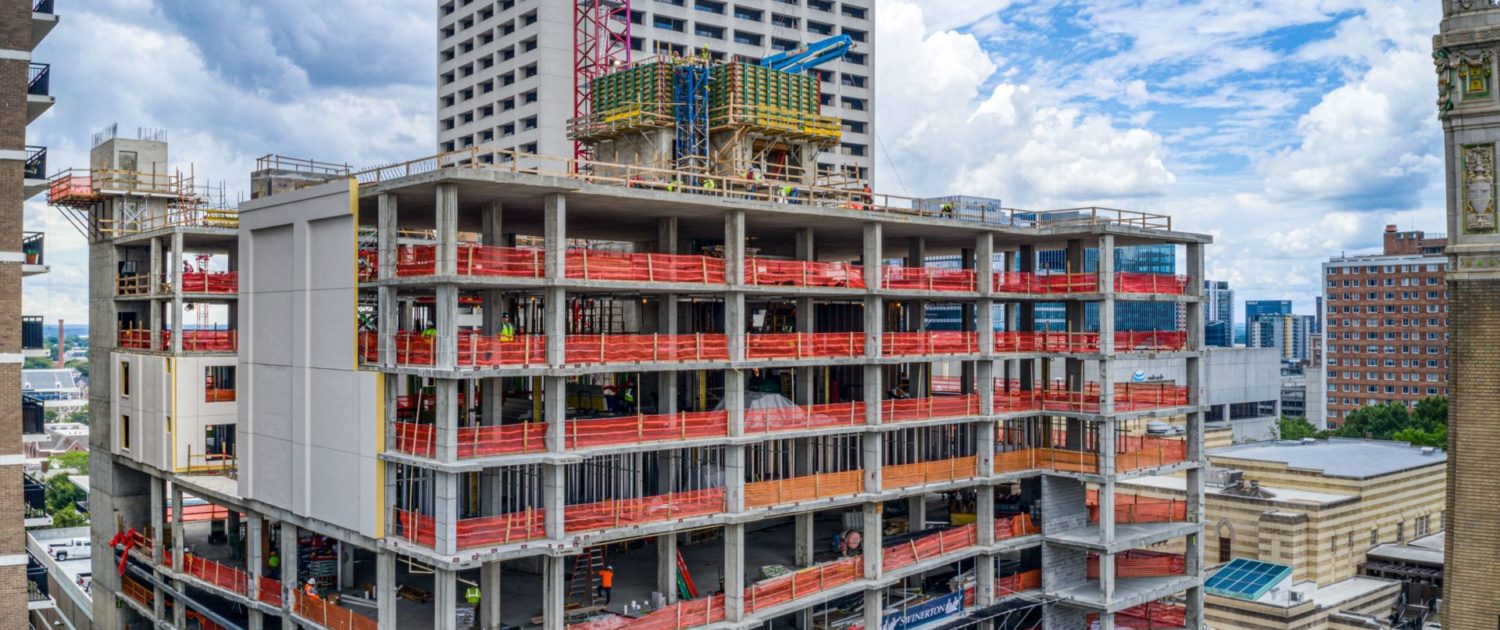 640 peachtree under construction prefab modular construction