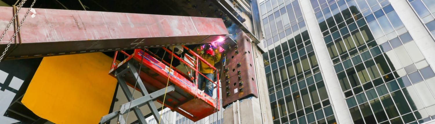 9665 Wilshire Seismic Seismic Retrofit Seismic Brace Welding