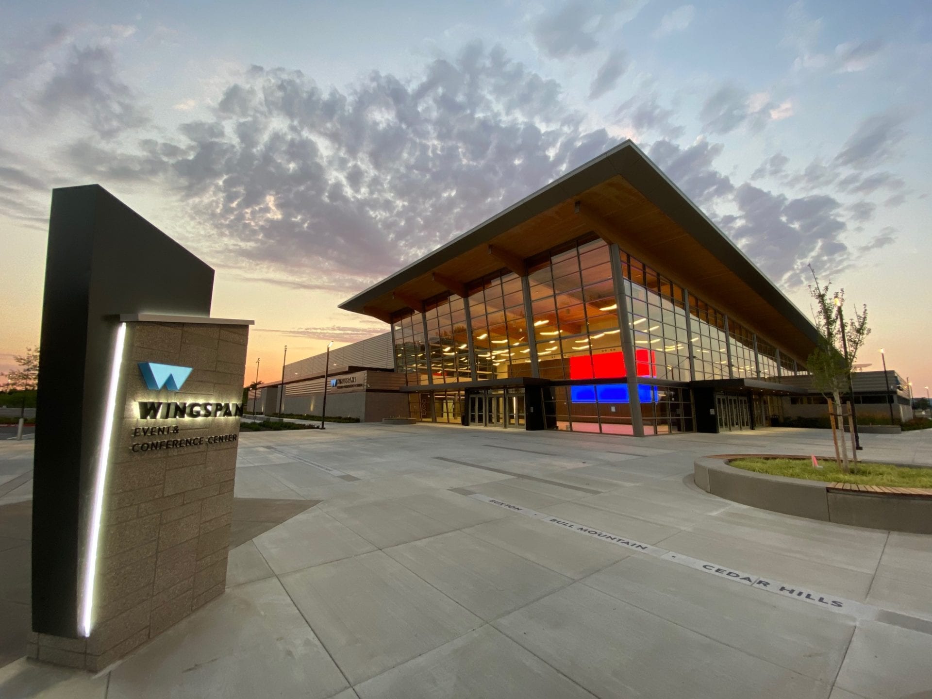 Washington Wingspan Event Center Mass timber project civic washington