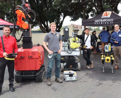 live demonstrations from our partners at Boston Dynamics, Trimble, Dusty Robotics, CANVAS, Factory OS, Xtreme Cube and Hilti.