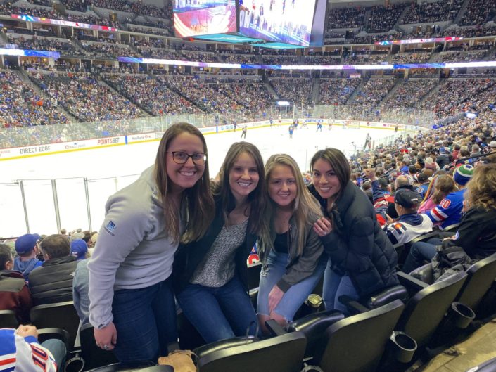 Charlotte, Lauren, Bailey, Adelicia_Avs Game