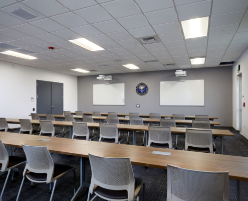 civic architecture, police dept., public building