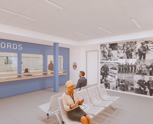 Rialto Police Department P3 Rendering Lobby